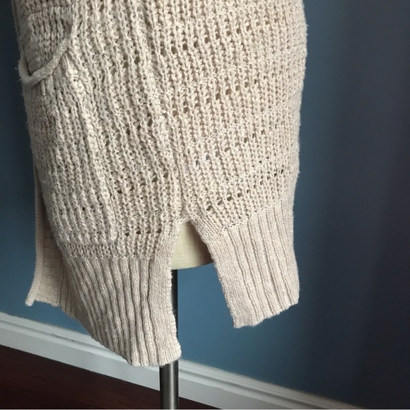 Pink Rose beige knit open cardigan - Picture 3 of 10